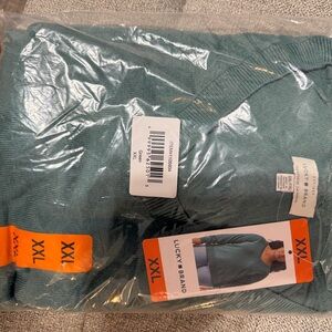 Lucky Brand Men's Teal Crewneck Sweater - XXL